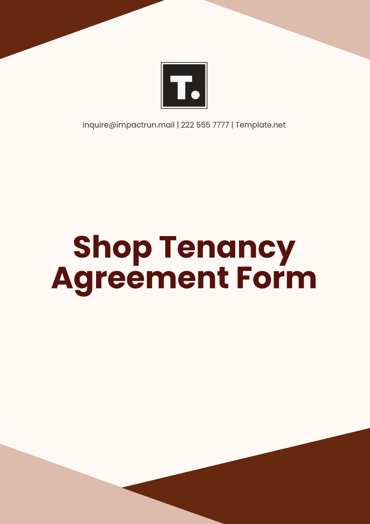 Free Shop Tenancy Agreement Form Template