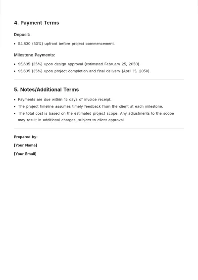 Free Professional Freelance Project Budget Template to Edit Online