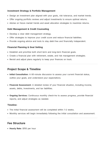 Free Freelance Financial Management Template to Edit Online