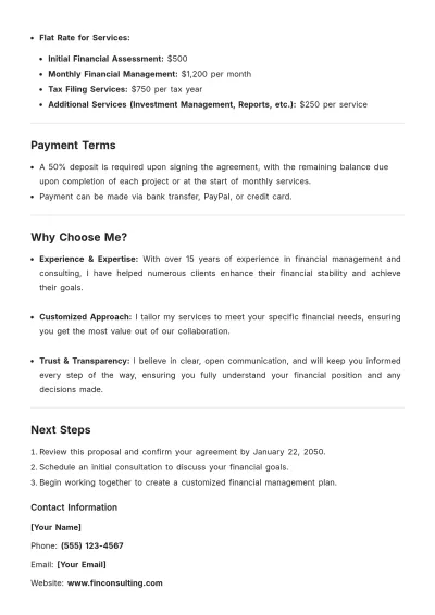 Free Freelance Financial Management Template to Edit Online