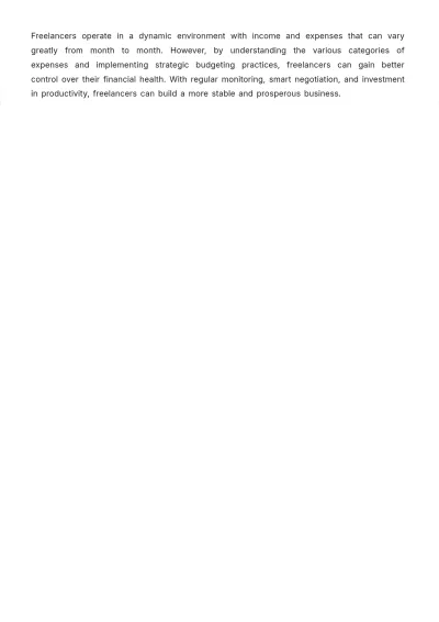Free Freelance Expense Budget Report Template to Edit Online