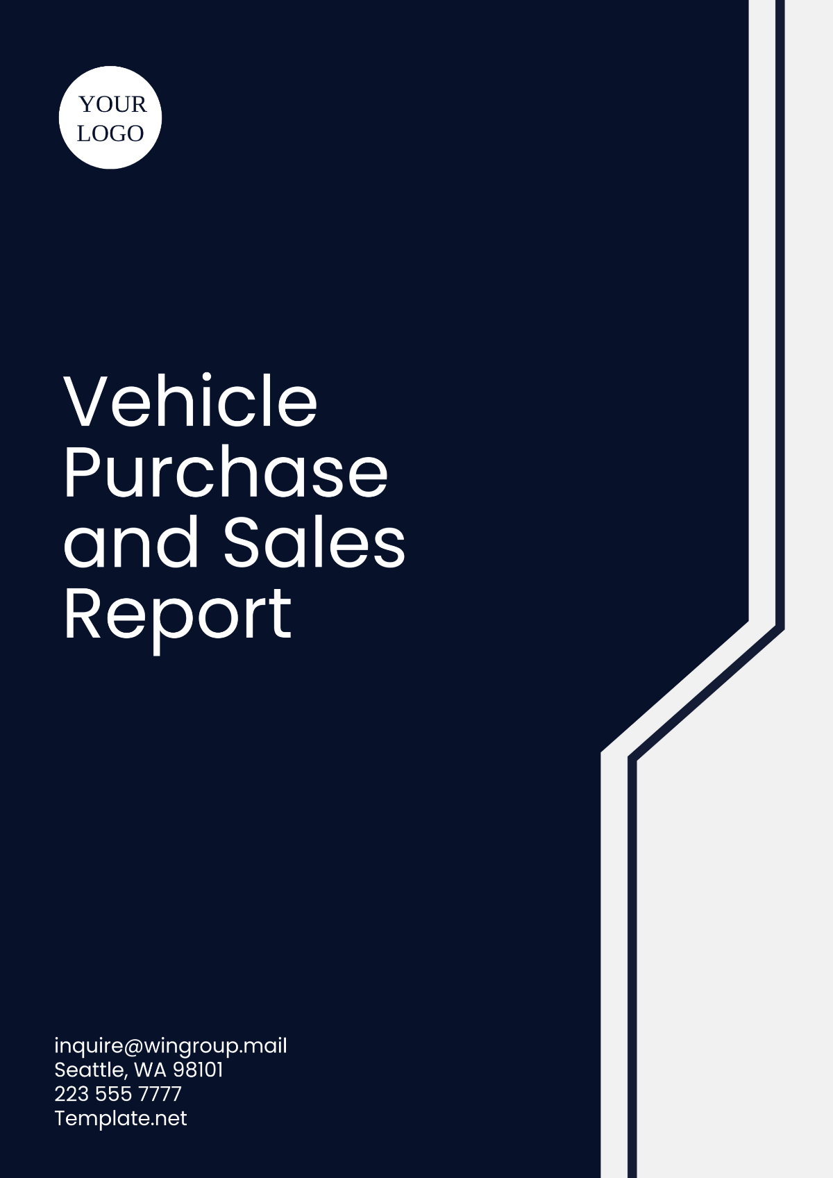 Vehicle Purchase and Sales Report Template - Edit Online & Download