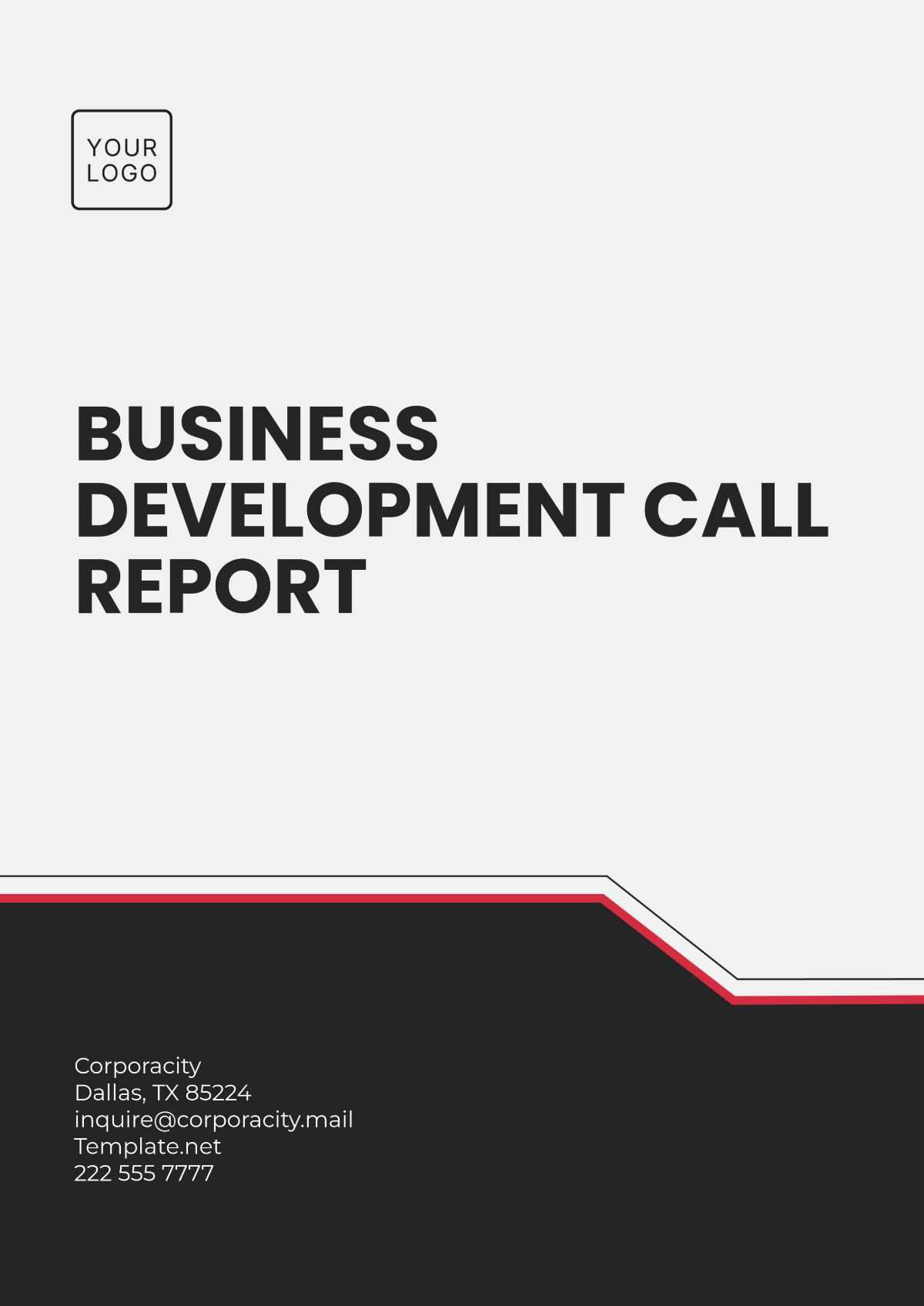 Free Business Development Call Report Template