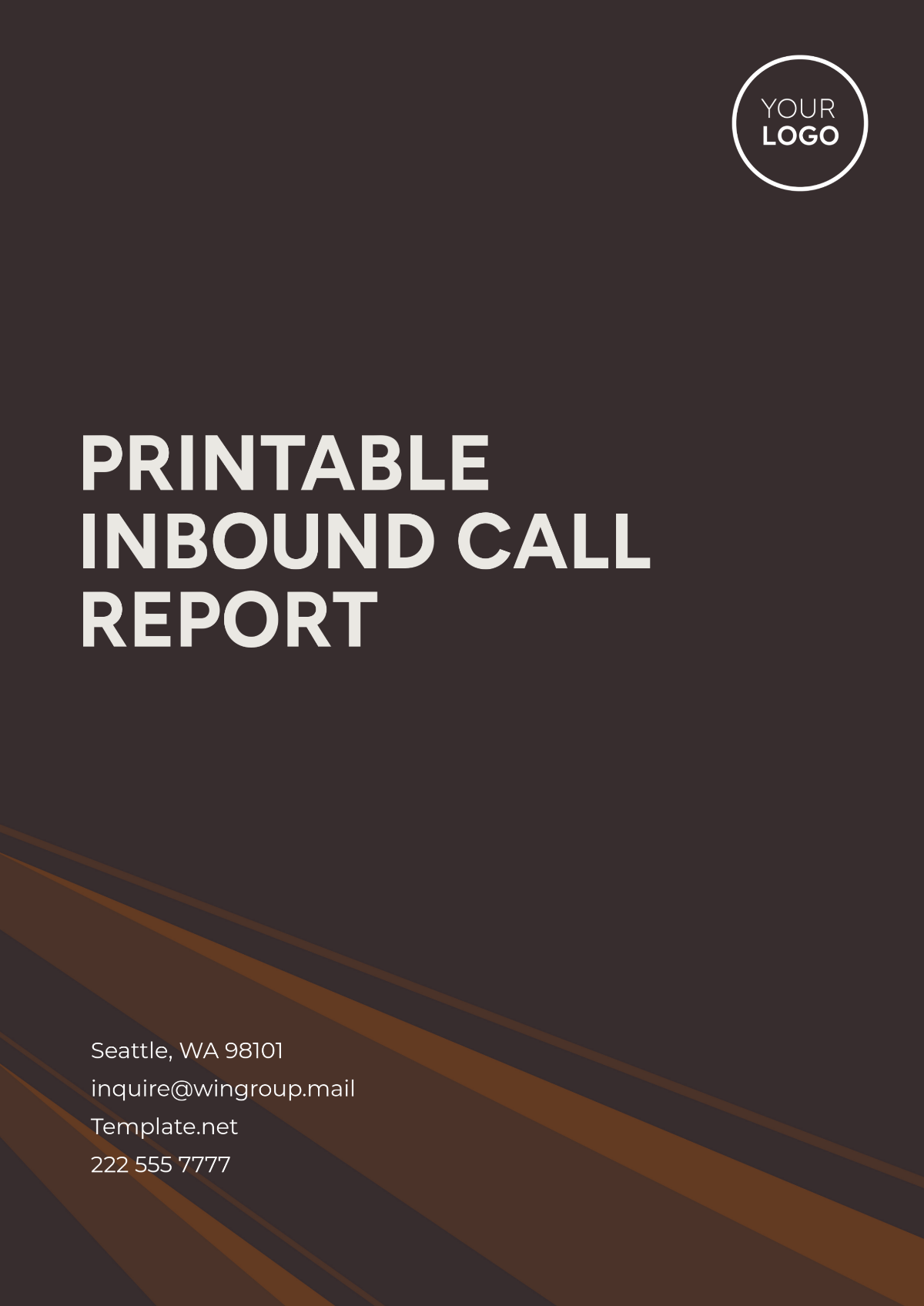 Free Printable Inbound Call Report Template