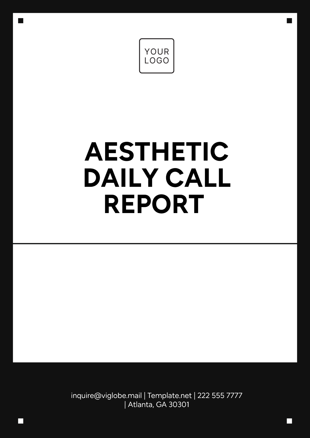 Free Aesthetic Daily Call Report Template