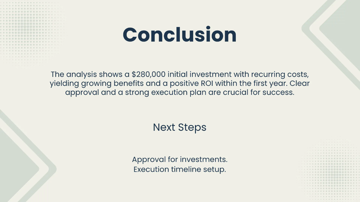 Free Cost Benefit Analysis Dashboard Template to Edit Online