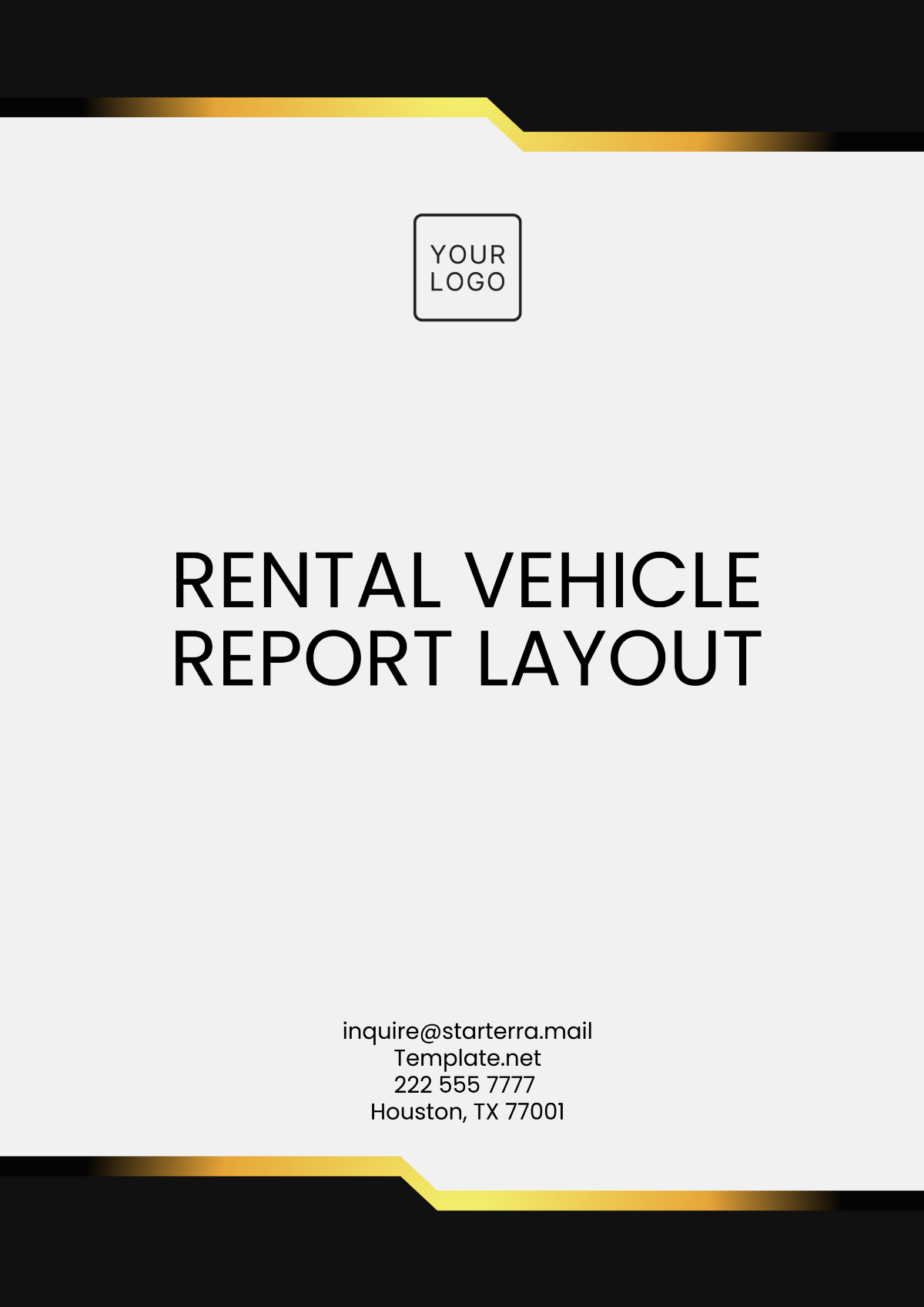 Rental Vehicle Report Layout Template - Edit Online & Download