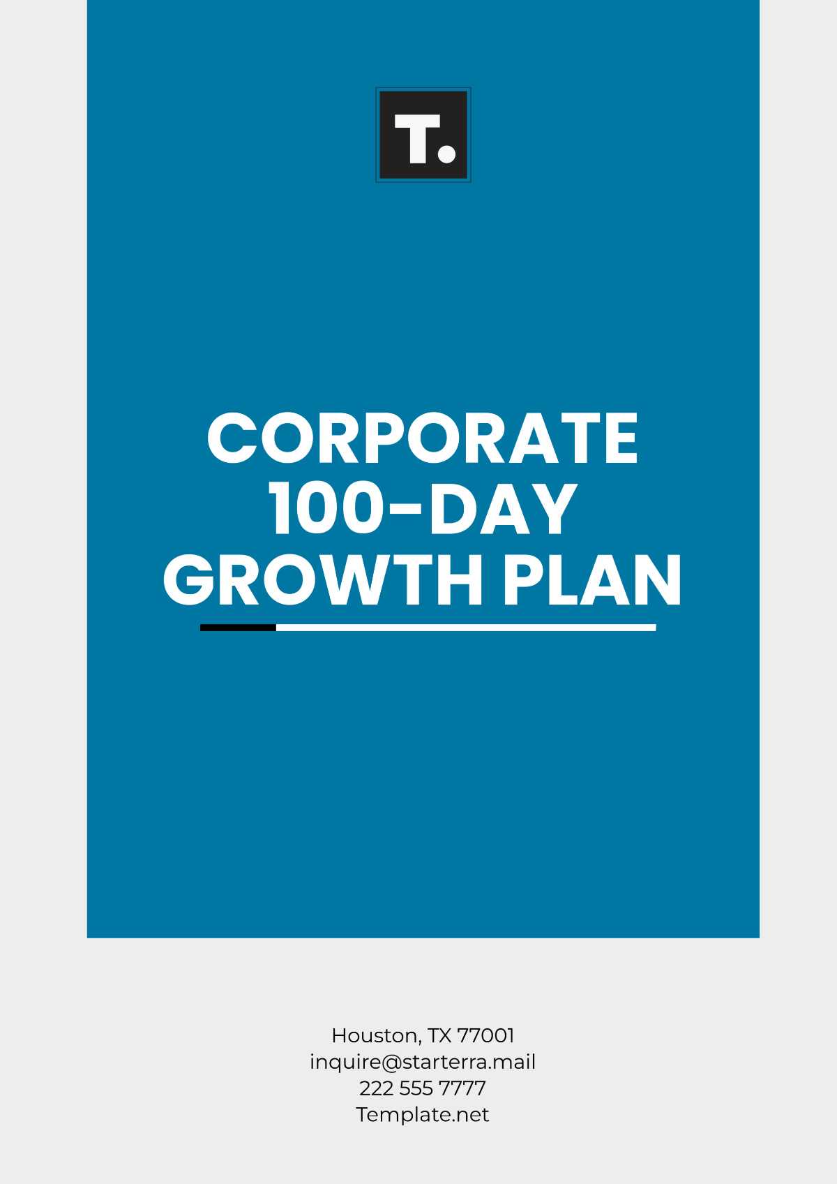 Free Corporate 100-Day Growth Plan Template