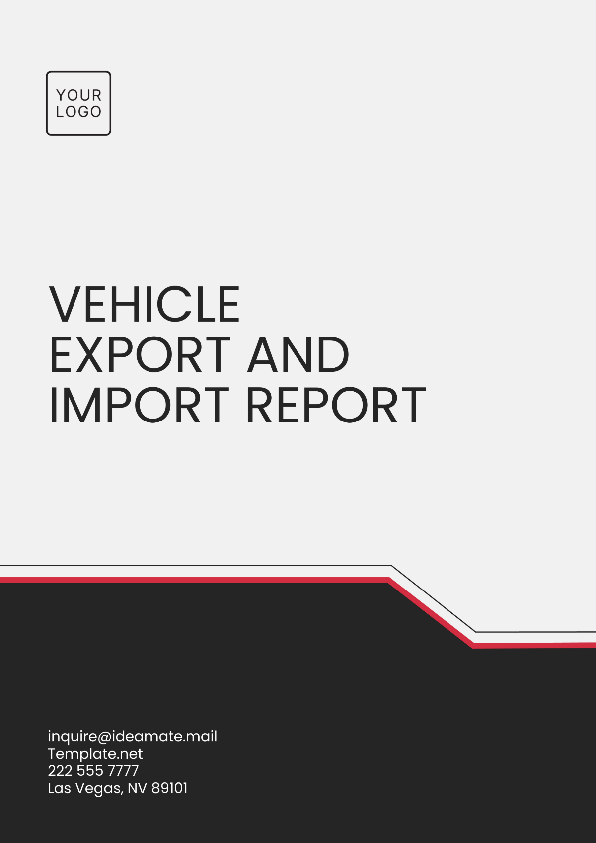 Free Vehicle Export and Import Report Template