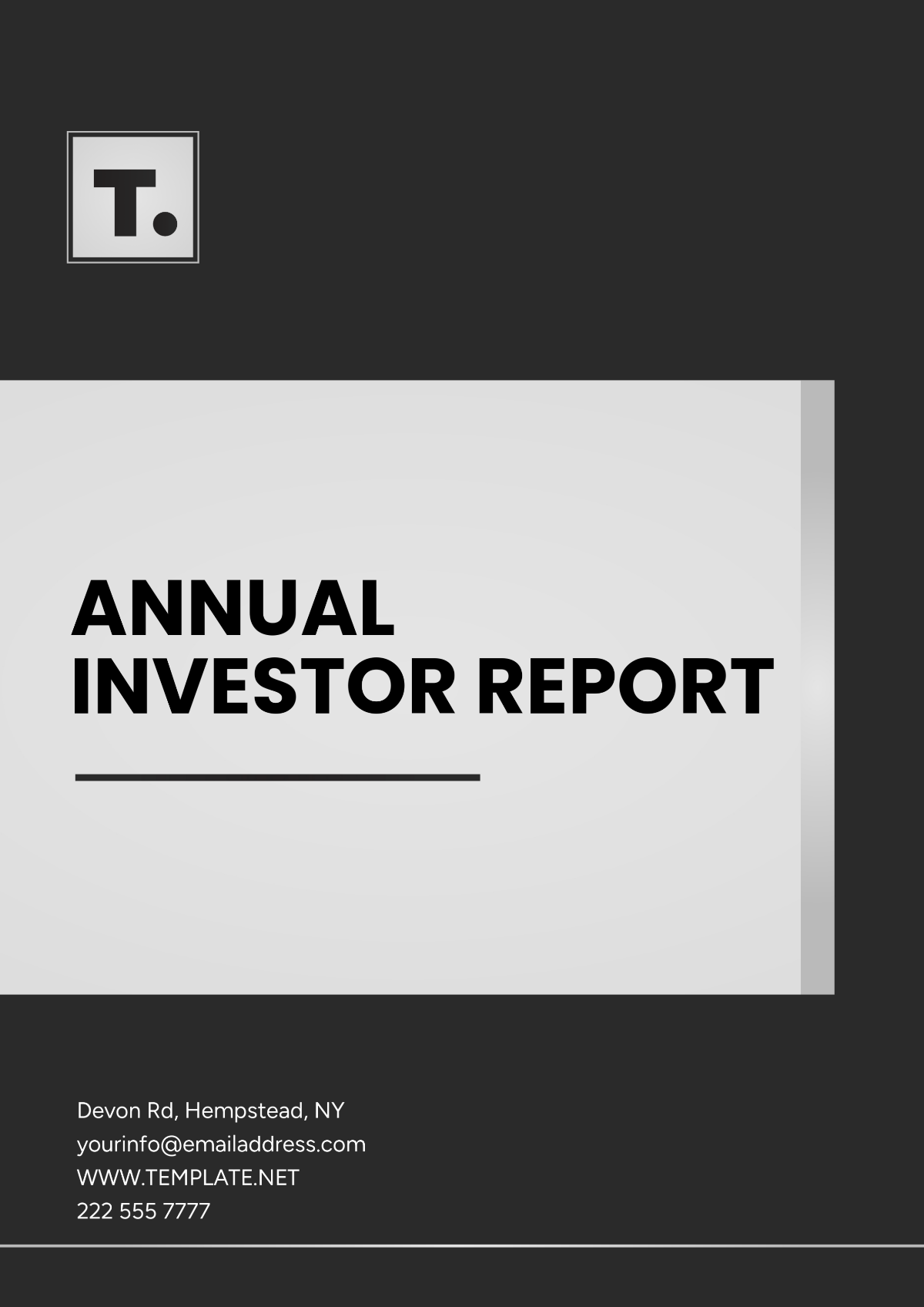 Annual Investor Report Template - Edit Online & Download