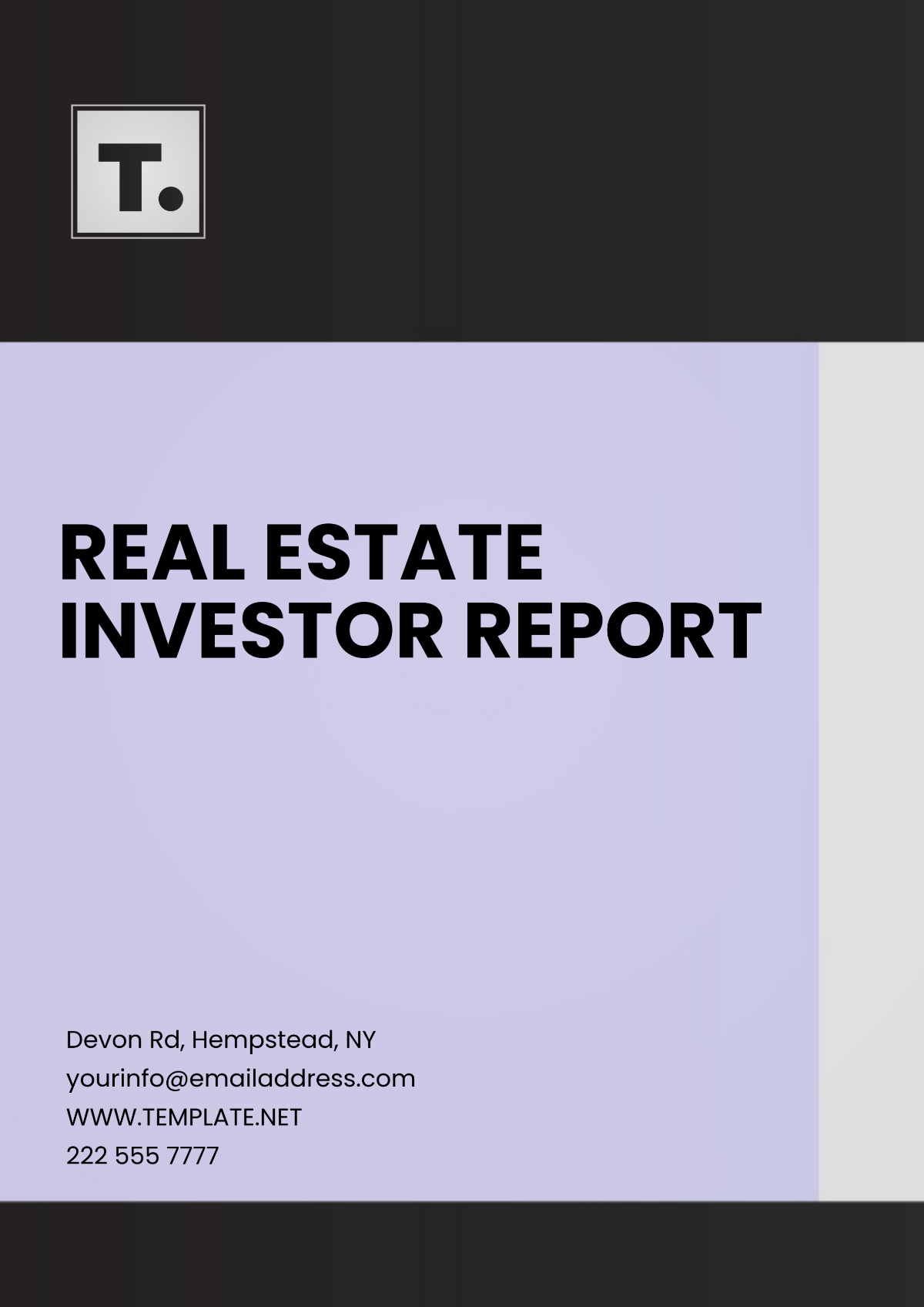 Real Estate Investor Report Template - Edit Online & Download