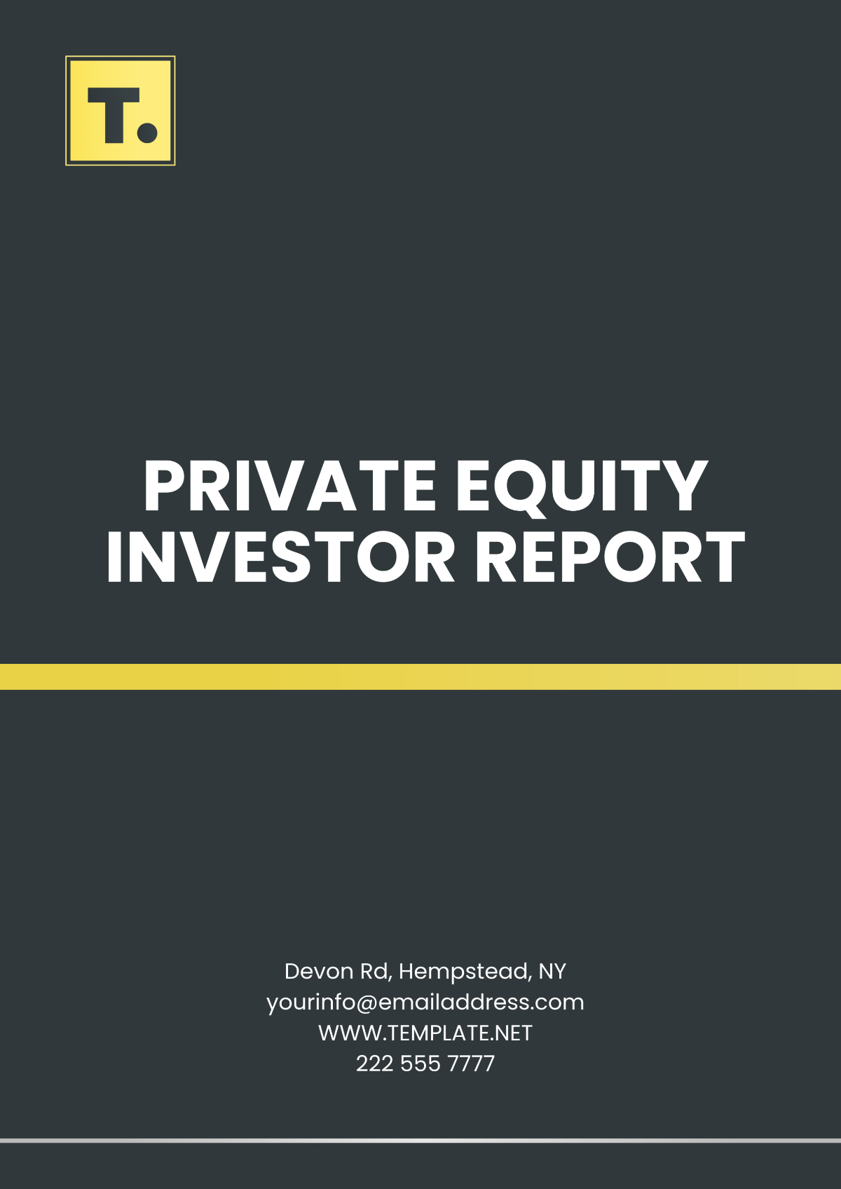 Private Equity Investor Report Template - Edit Online & Download