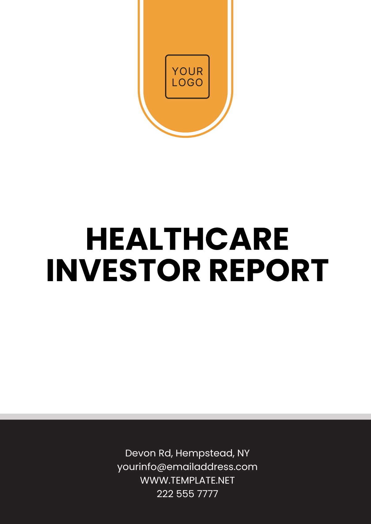 Healthcare Investor Report Template - Edit Online & Download