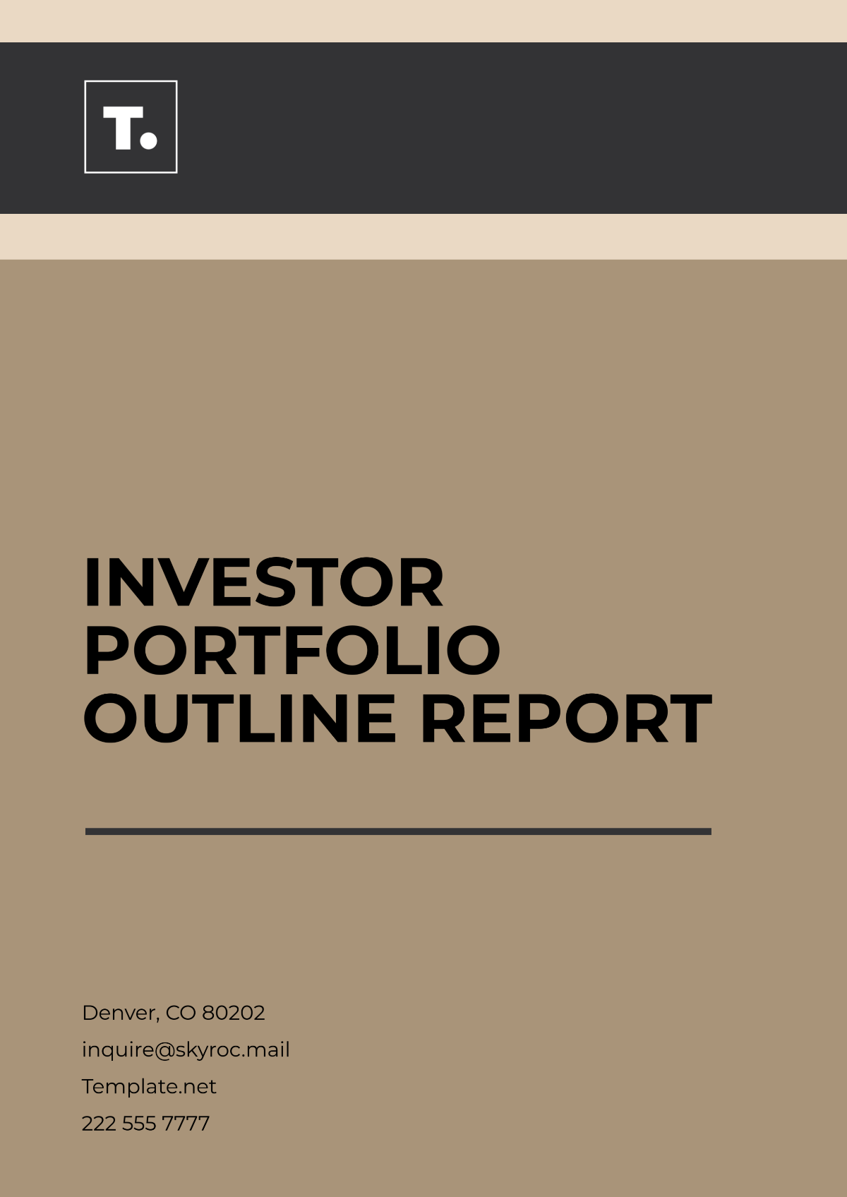 Investor Portfolio Outline Report Template - Edit Online & Download