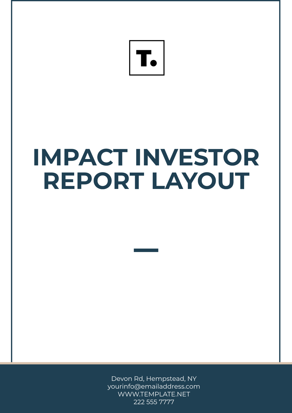 Impact Investor Report Layout Template - Edit Online & Download