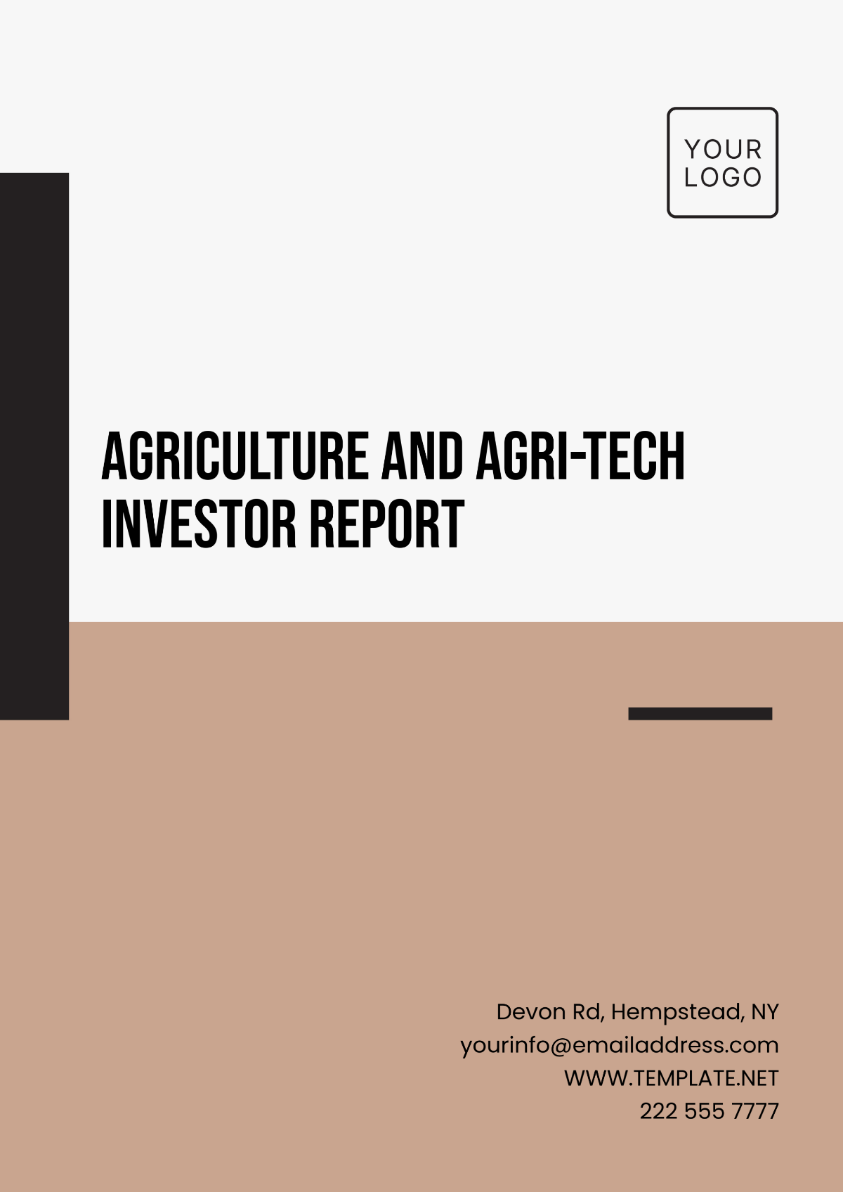 Agriculture and Agri-Tech Investor Report Template - Edit Online & Download