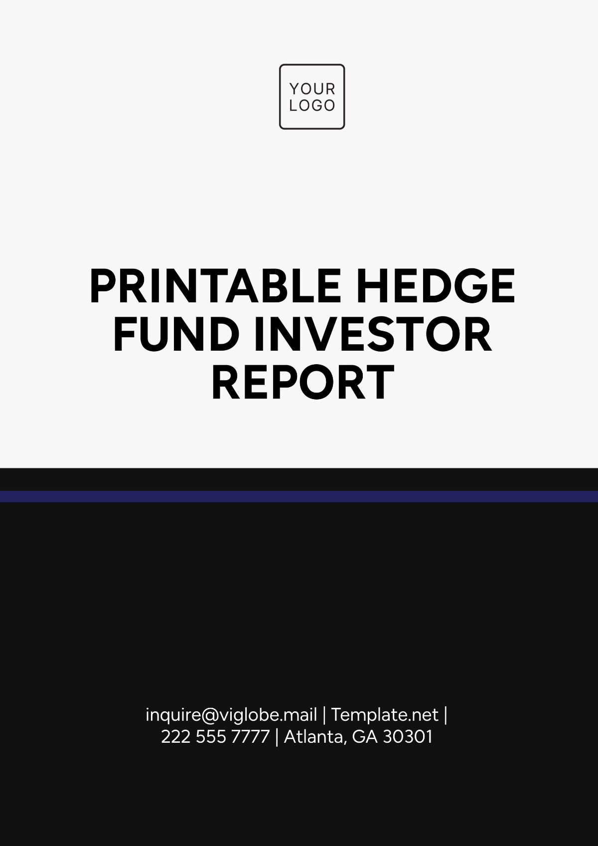 Printable Hedge Fund Investor Report Template - Edit Online & Download