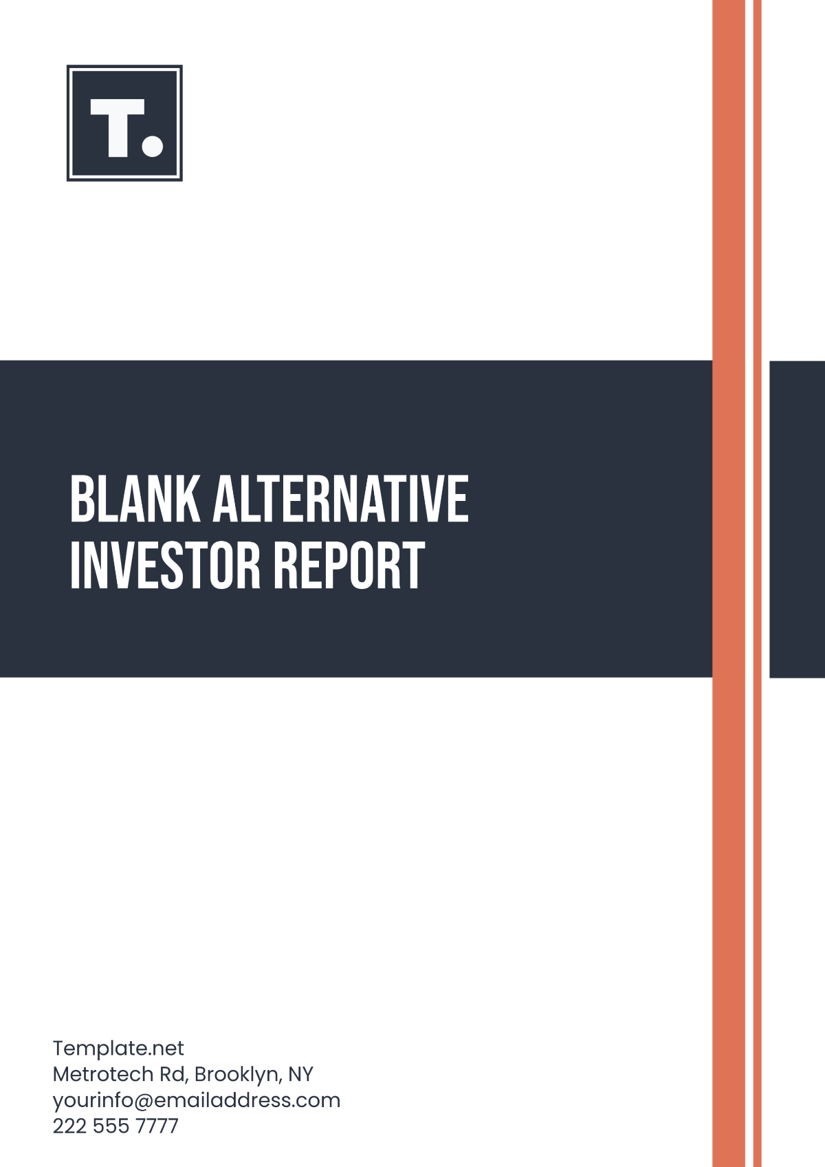 Blank Alternative Investor Report Template - Edit Online & Download