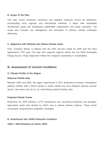Free Climate Change Strategic Plan Template to Edit Online