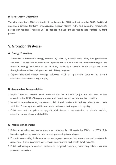 Free Climate Change Strategic Plan Template to Edit Online