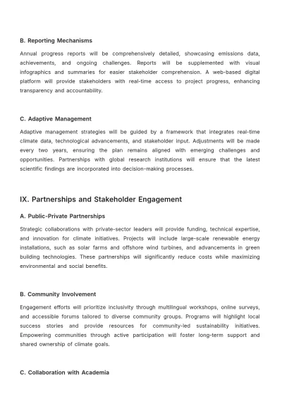 Free Climate Change Strategic Plan Template to Edit Online