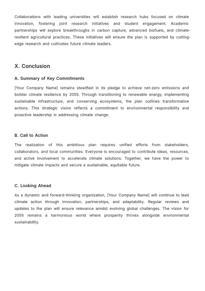 Free Climate Change Strategic Plan Template to Edit Online