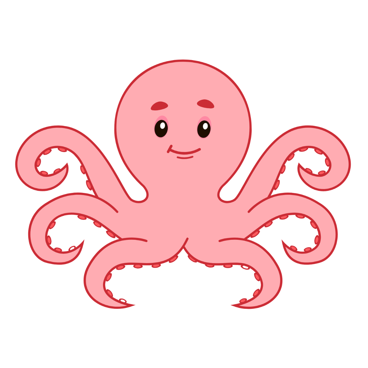 Cute Octopus Clipart - Edit Online | Template.net