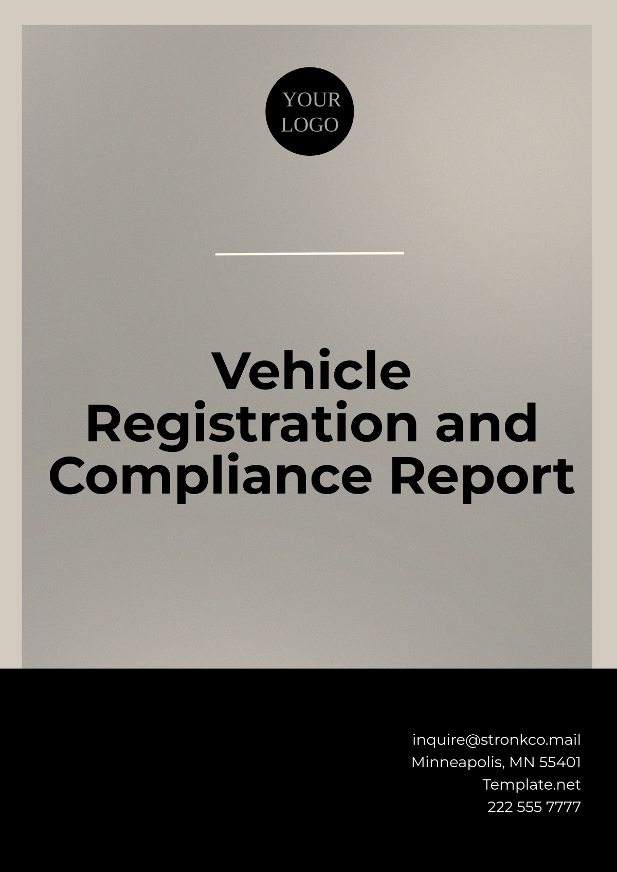 Free Vehicle Registration and Compliance Report Template