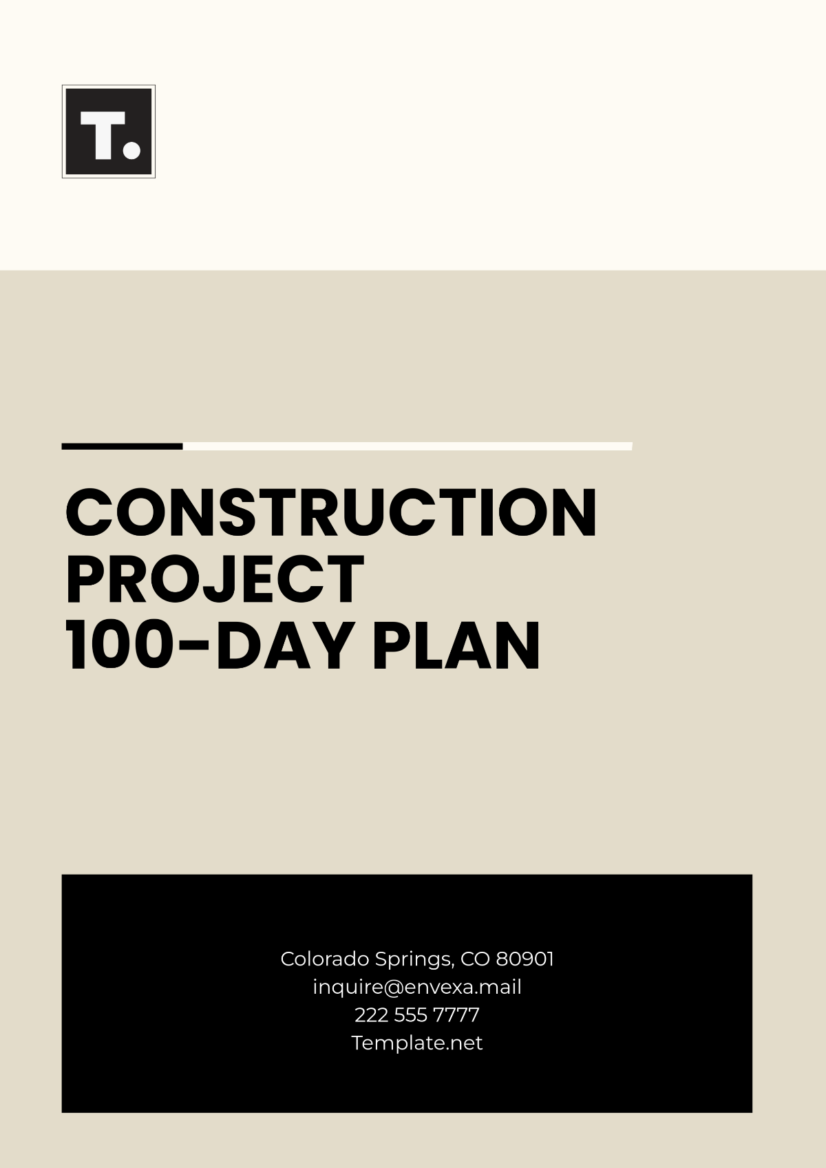 Free Construction Project 100-Day Plan Template