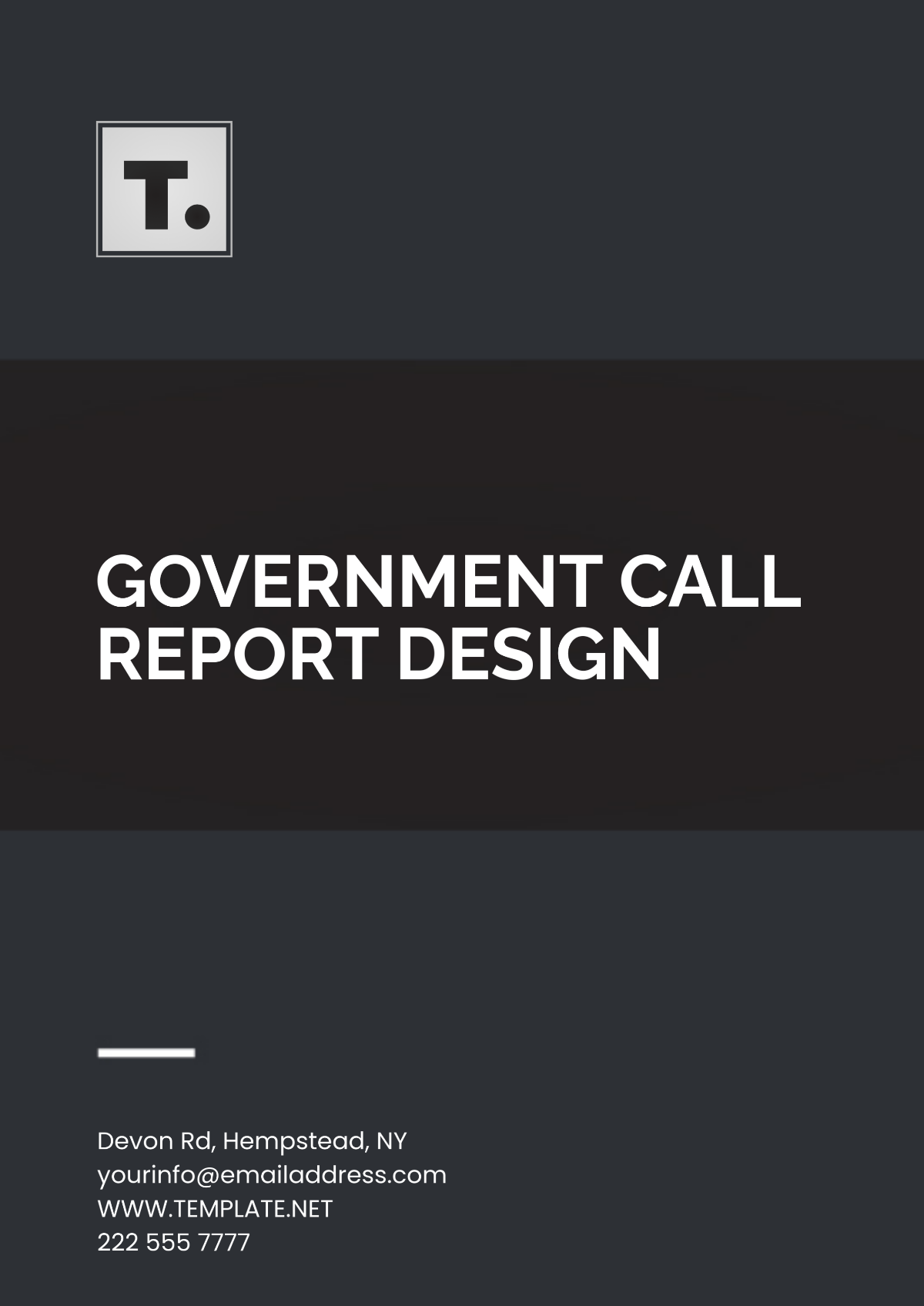 Free Government Call Report Design Template