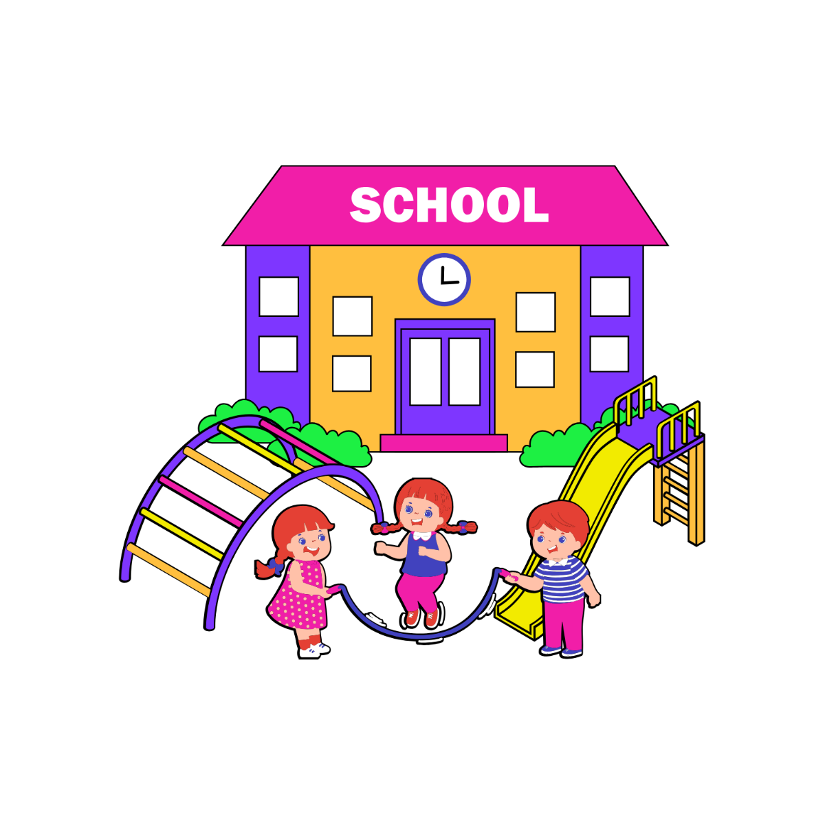 School Playground Clipart - Edit Online | Template.net