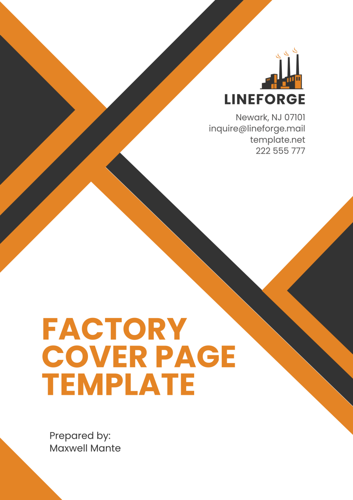 Free Factory Cover Page Template - Edit Online & Download