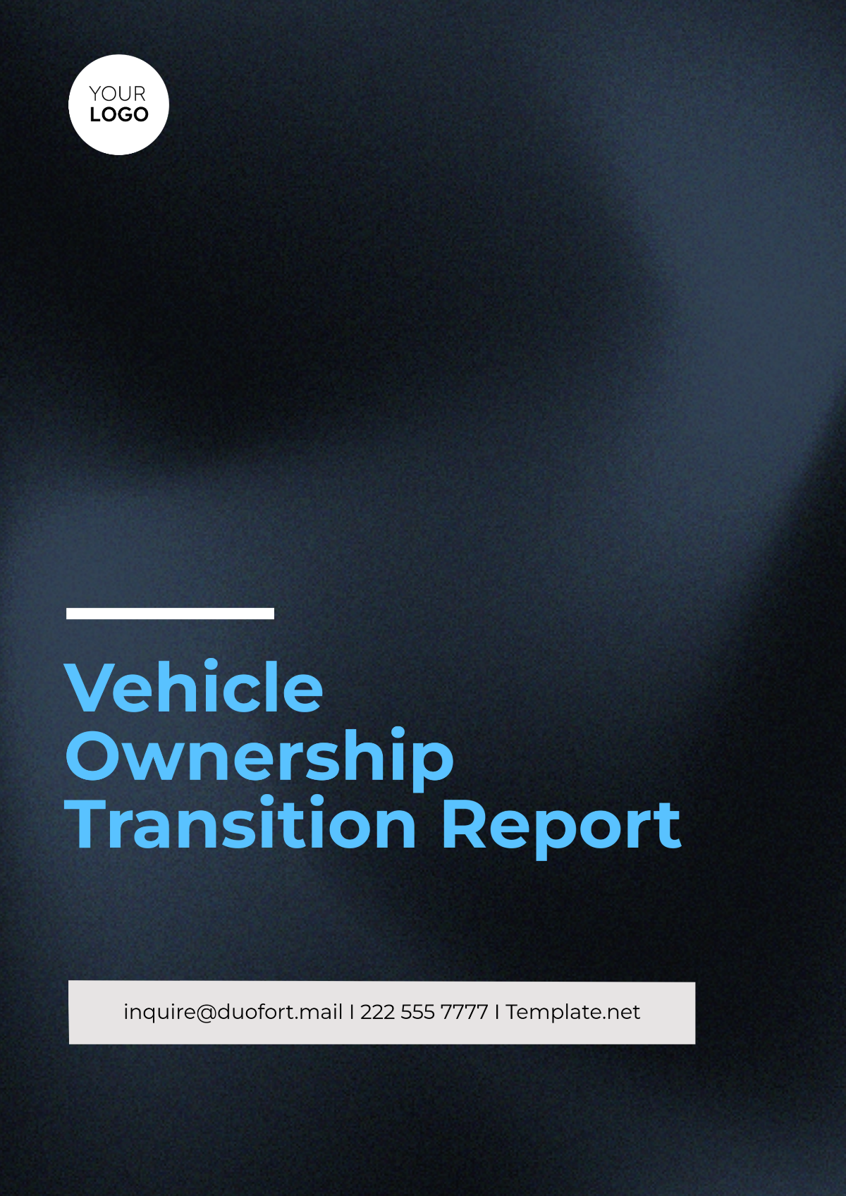 Free Vehicle Ownership Transition Report Template