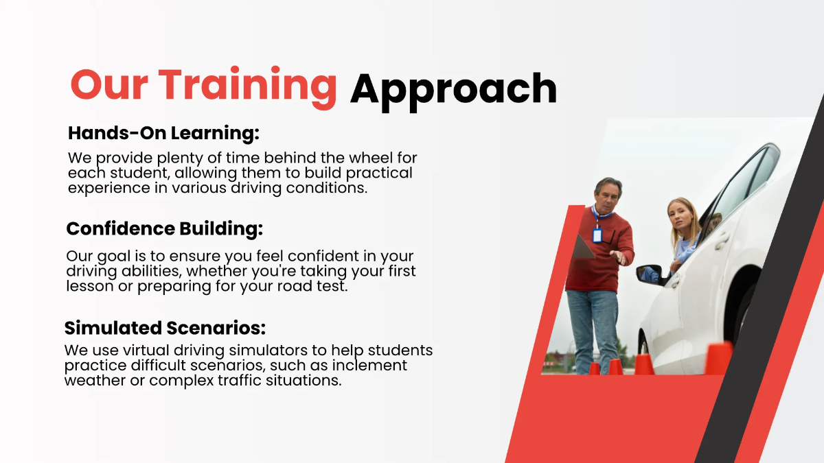 Free Driving School Presentation Template to Edit Online