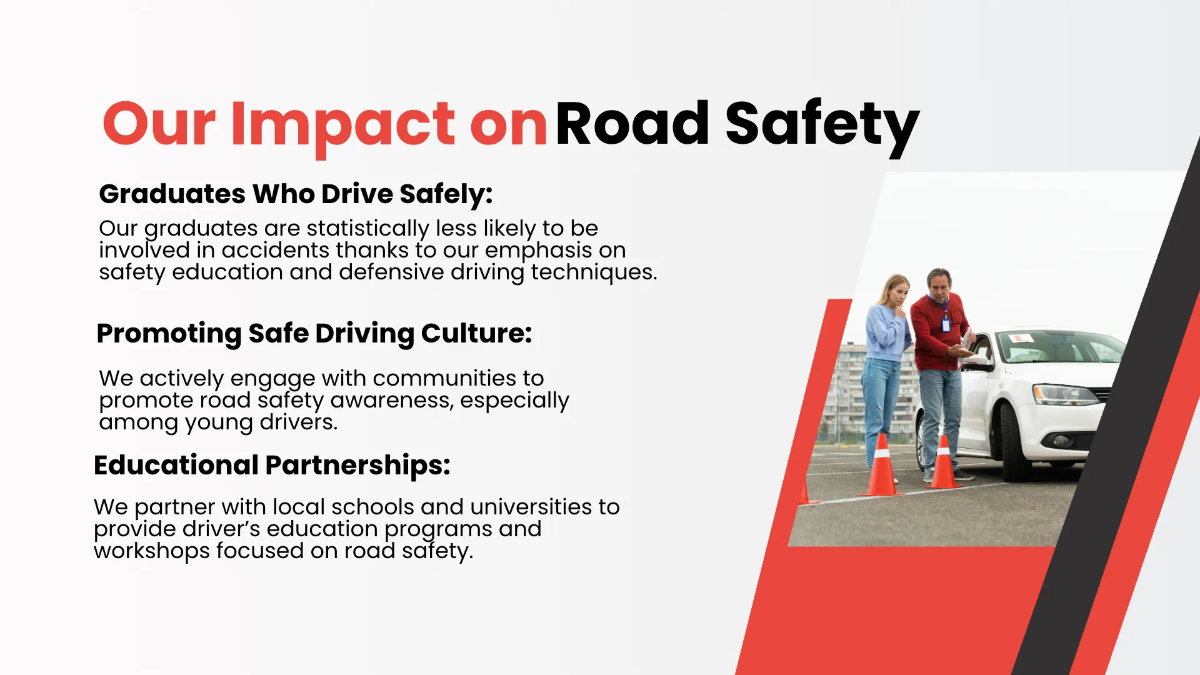 Free Driving School Presentation Template to Edit Online