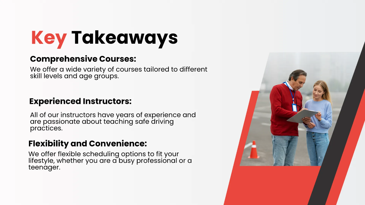 Free Driving School Presentation Template to Edit Online