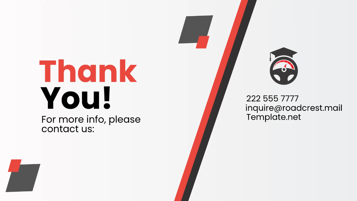 Free Driving School Presentation Template to Edit Online