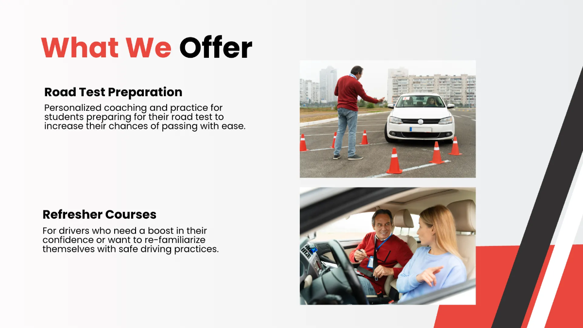 Free Driving School Presentation Template to Edit Online