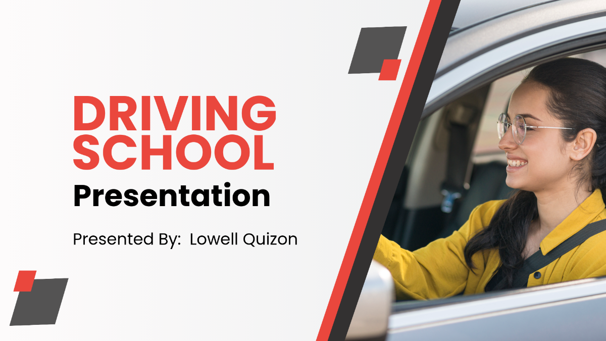 Driving School Presentation Template - Edit Online & Download