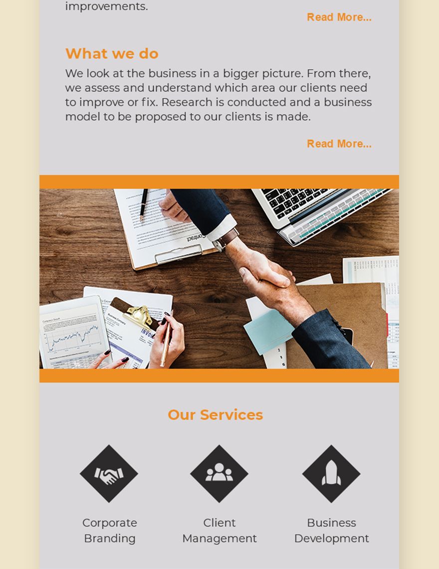 Business Consultant Email Newsletter Template
