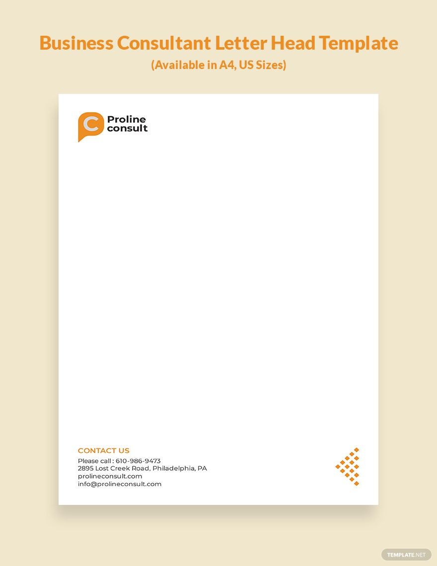 Business Consulting Letterhead Template