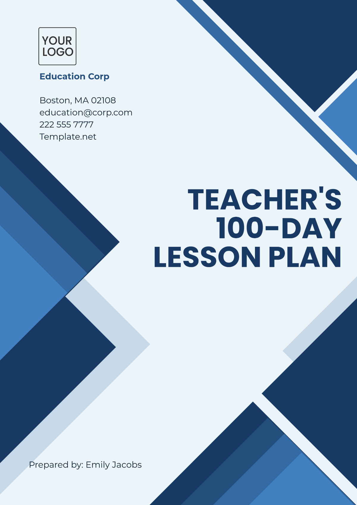 Teachers 100-Day Lesson Plan Template - Edit Online & Download