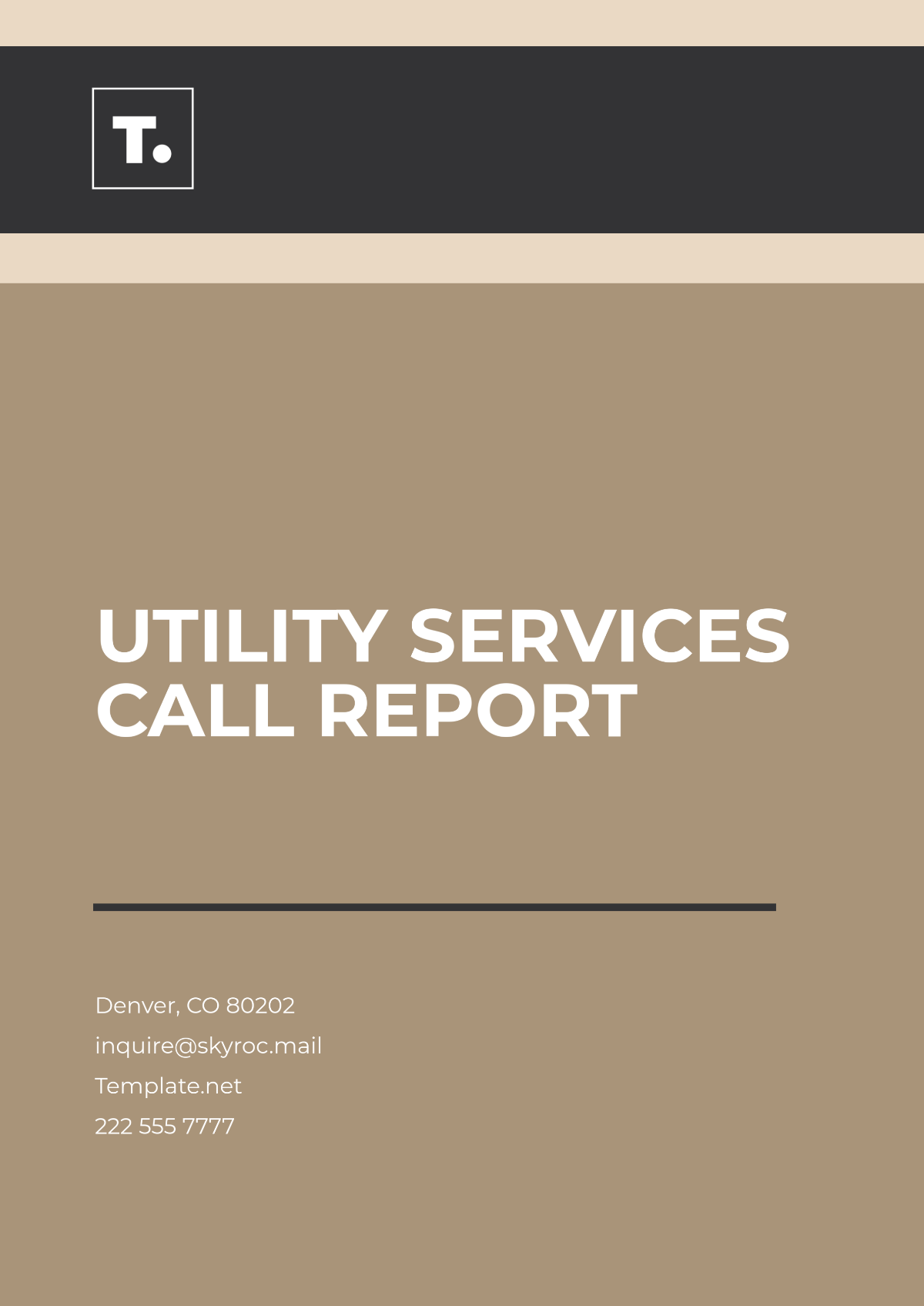 Free Utility Services Call Report Template