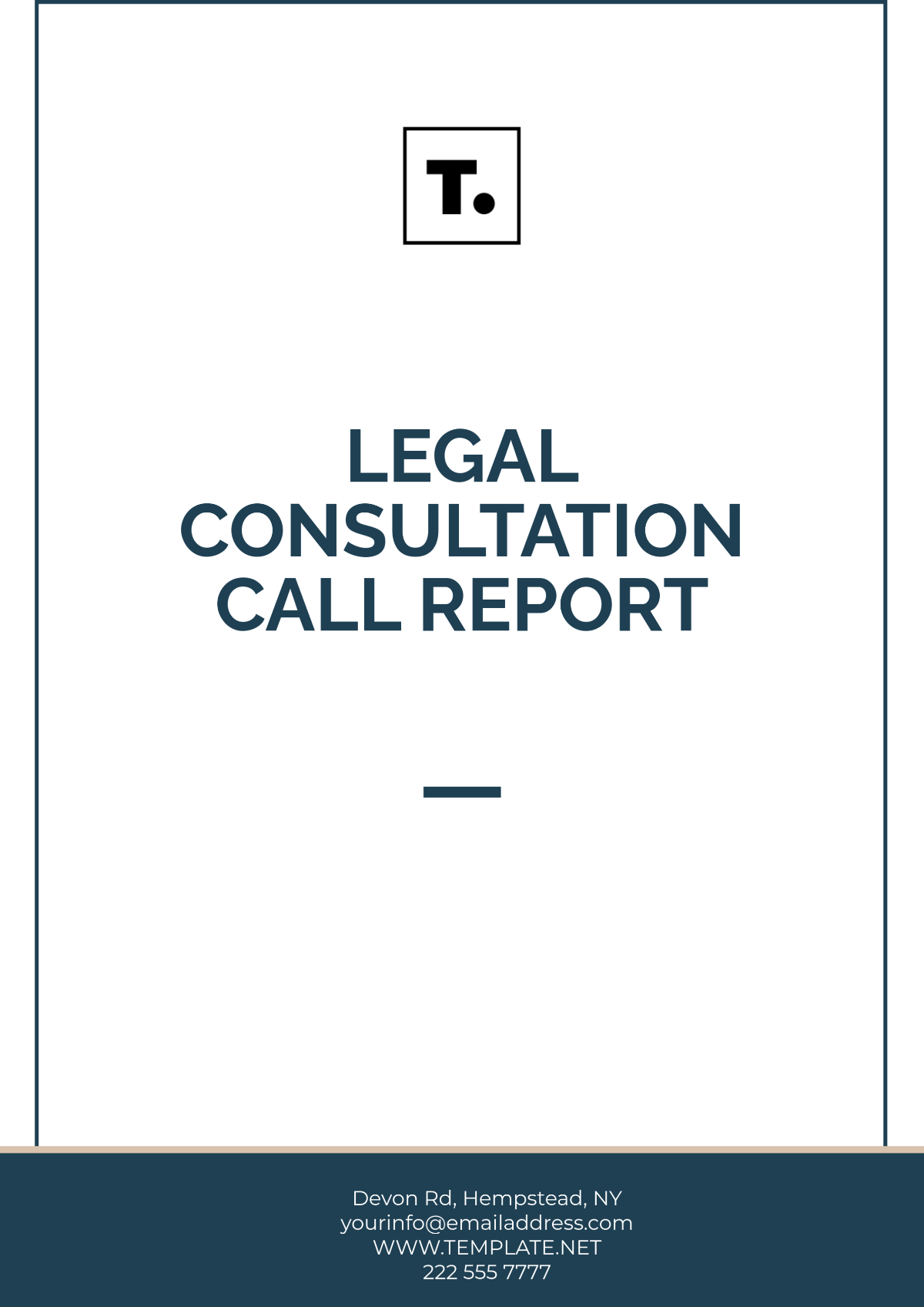 Free Legal Consultation Call Report Template