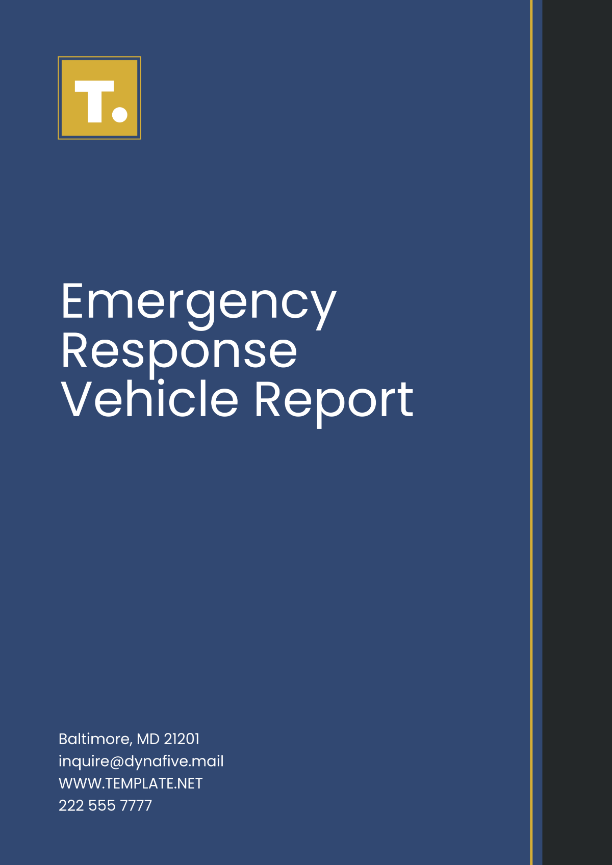 Free Emergency Response Vehicle Report Template