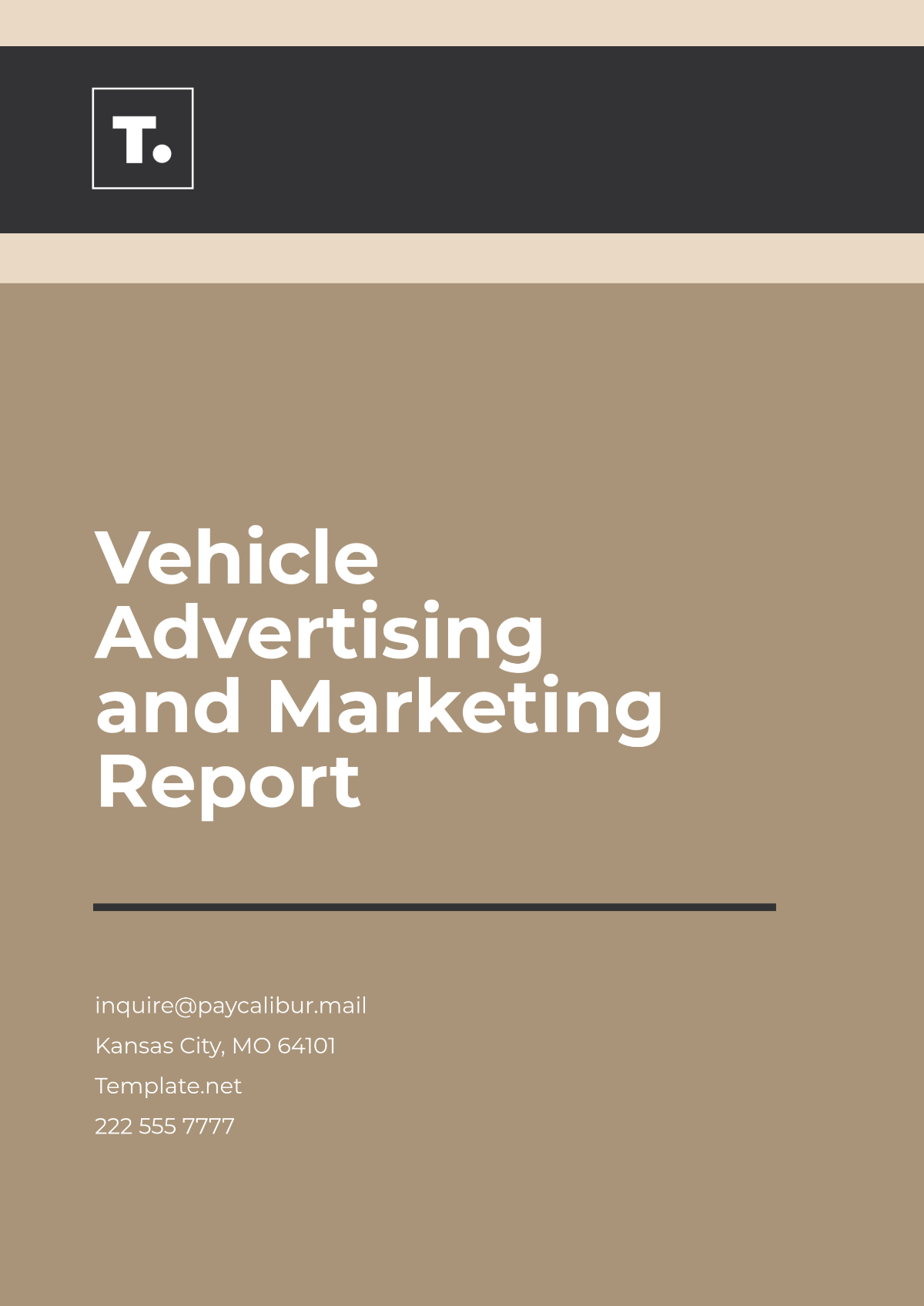 Free Vehicle Advertising and Marketing Report Template