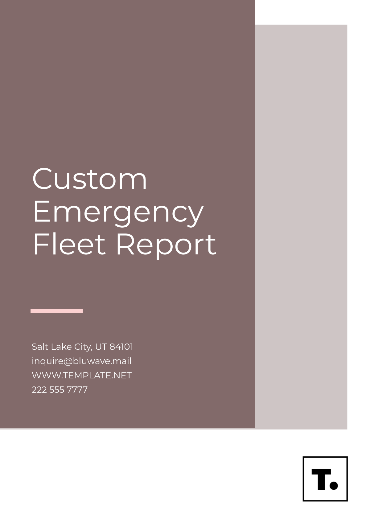 Free Custom Emergency Fleet Report Template