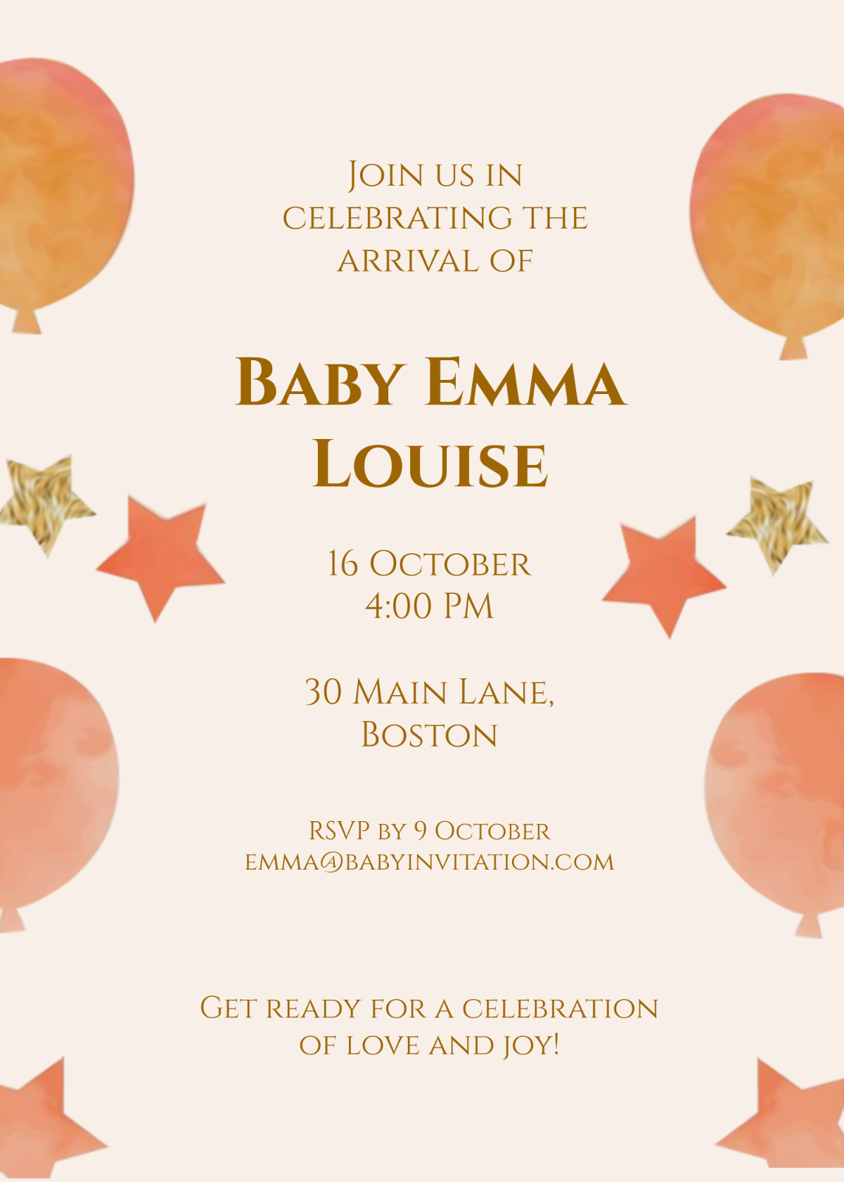 Free DIY Baby Invitation Template - Edit Online & Download