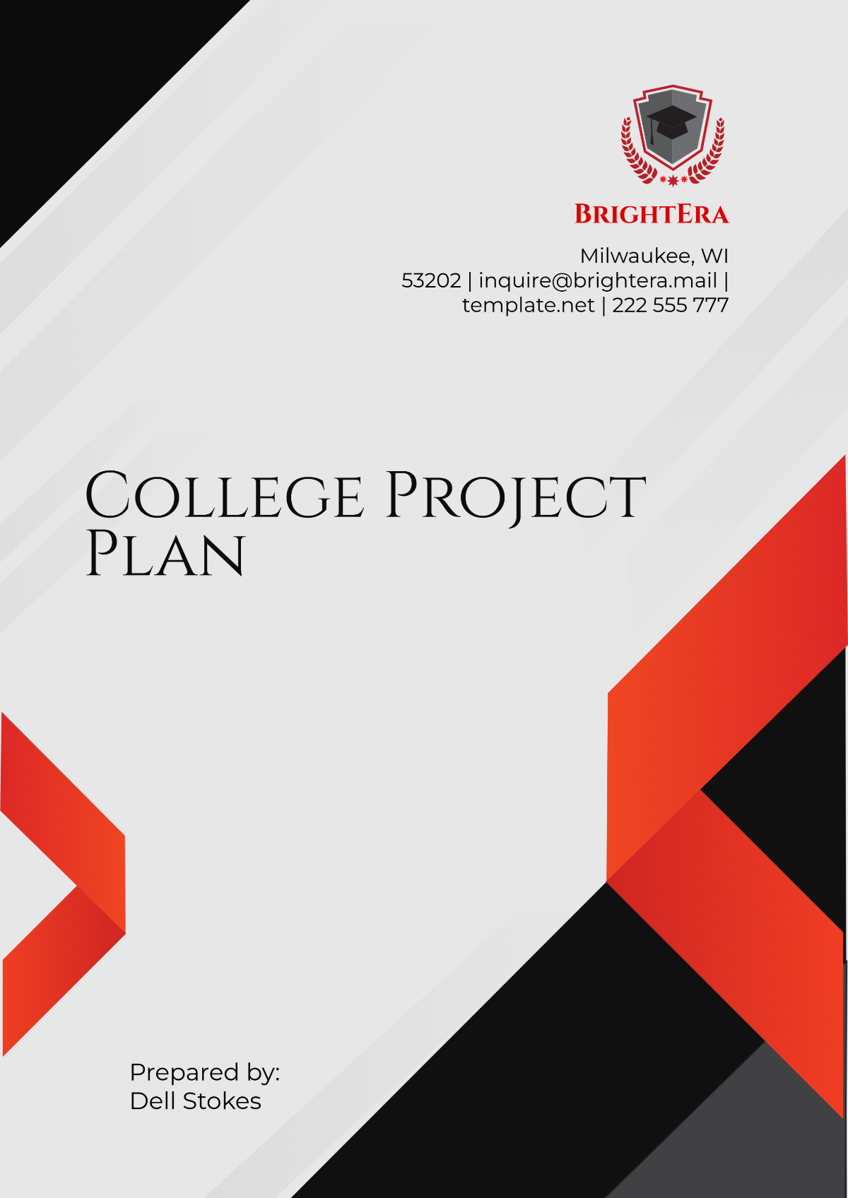 Free College Project Plan Template