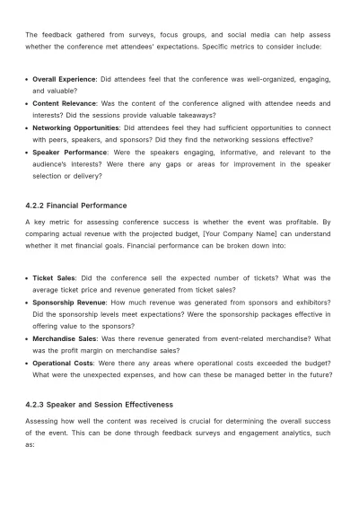 Free Conference Management Template to Edit Online